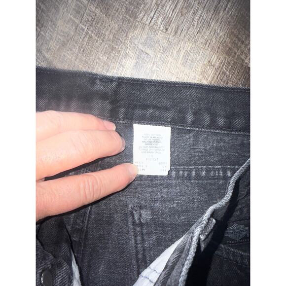 Harley Davidson Black Bootcut Jeans 12L - Picture 3 of 5